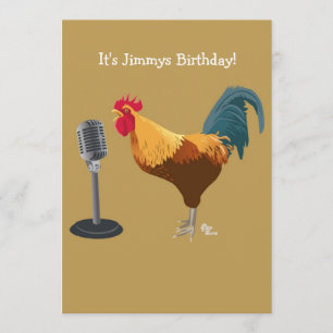 Invitation d'anniversaire de coq