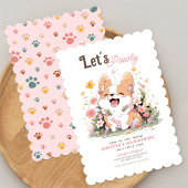 Invitation d'anniversaire de Corgi Puppy | Cute À 
