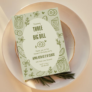 Invitation d'anniversaire de cornichon au fenouil