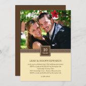 Invitation d'anniversaire de couple moderne (Crème (Devant / Derrière)