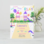 Invitation d'anniversaire de cour de récréation (Debout devant)