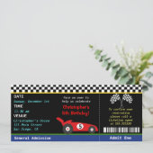 Invitation d'anniversaire de coureur de voiture de (Debout devant)