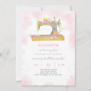 Invitation d'anniversaire de couture
