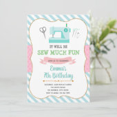 Invitation d'anniversaire de couture (Debout devant)