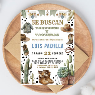 Invitation d'anniversaire de cow-boy Invitation oc