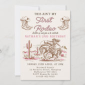 Invitation d'anniversaire de cow-boy western vinta (Devant)