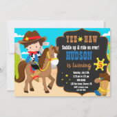 Invitation d'anniversaire de Cowboy (Devant)