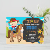 Invitation d'anniversaire de Cowboy (Debout devant)