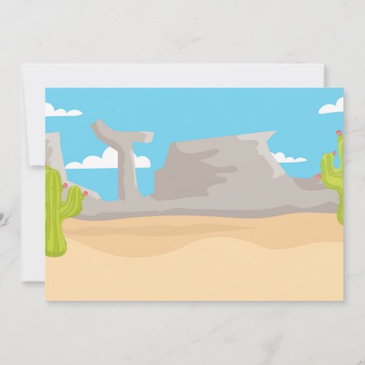 Invitation d'anniversaire de Cowboy (Dos)