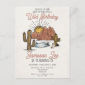 Invitation d'anniversaire de cowboy pour un rodéo  (Devant)