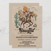 Invitation d'anniversaire de Cowboy Wild Western (Devant / Derrière)