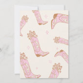 Invitation d'anniversaire de Cowgirl Tiny Boots Bi (Dos)