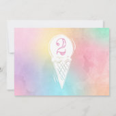 Invitation d'anniversaire de crème glacée avec la (Dos)