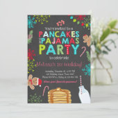 Invitation d'anniversaire de crêpe et de pyjamas (Debout devant)
