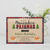 Invitation d'anniversaire de crêpes et de pyjamas (Debout devant)