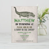 Invitation d'anniversaire de crocodile (Debout devant)