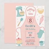 Invitation d'anniversaire de cuisine avec tablier (Devant / Derrière)