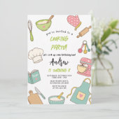 Invitation d'anniversaire de cuisine Junior Chef p (Debout devant)