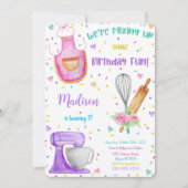 Invitation d'anniversaire de cuisson (Devant)