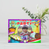 Invitation d'anniversaire de Cupcake avec les "Gig (Debout devant)