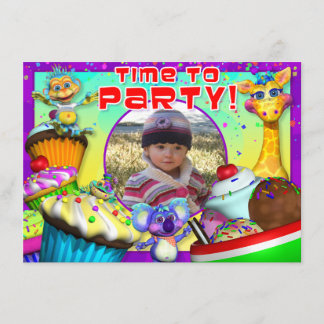 Invitation d'anniversaire de Cupcake avec les "Gig