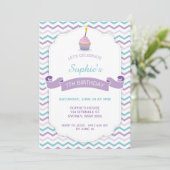 Invitation d'anniversaire de Cupcake - V2 (Debout devant)