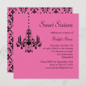 Invitation d'anniversaire de damassé et de (Devant / Derrière)