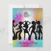 Invitation d'anniversaire de danse disco 1 (Devant)