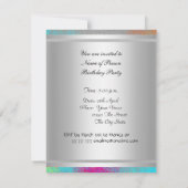 Invitation d'anniversaire de danse disco 1 (Dos)