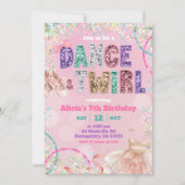 Invitation d'anniversaire de danse et de tourbillo (Devant)