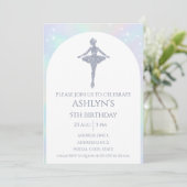 Invitation d'anniversaire de danseuse de ballet pe (Debout devant)