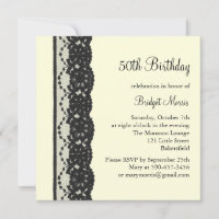 Invitation d'anniversaire de dentelle française (i