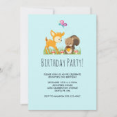 Invitation d'anniversaire de dessin animé de créat (Devant)