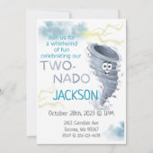 Invitation d'anniversaire de deux ans (Devant)