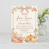 Invitation d'anniversaire de deux ans Coquette d'A (Debout devant)