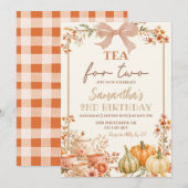 Invitation d'anniversaire de deux ans Coquette d'A (Devant / Derrière)