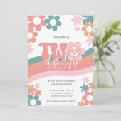Invitation d'anniversaire de deux ans pour deux fi (Debout devant)