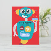 Invitation d'anniversaire de deux ans pour garçons (Debout devant)