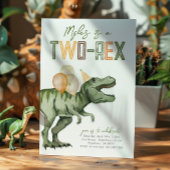Invitation d'anniversaire de deux dinosaures