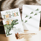 Invitation d'anniversaire de deux dinosaures