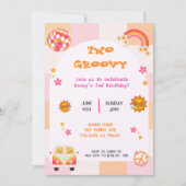 Invitation d'anniversaire de deux filles Super (Devant)
