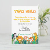 Invitation d'anniversaire de deux garçons sauvages (Debout devant)