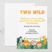 Invitation d'anniversaire de deux garçons sauvages (Devant / Derrière)