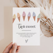 Invitation d'anniversaire de deux glaces sucrées