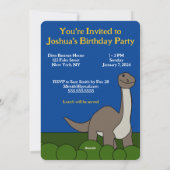 Invitation d'anniversaire de Dino (Dos)