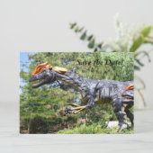 Invitation d'anniversaire de Dinosaur (Debout devant)