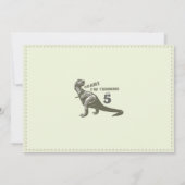 Invitation d'anniversaire de Dinosaur (Dos)