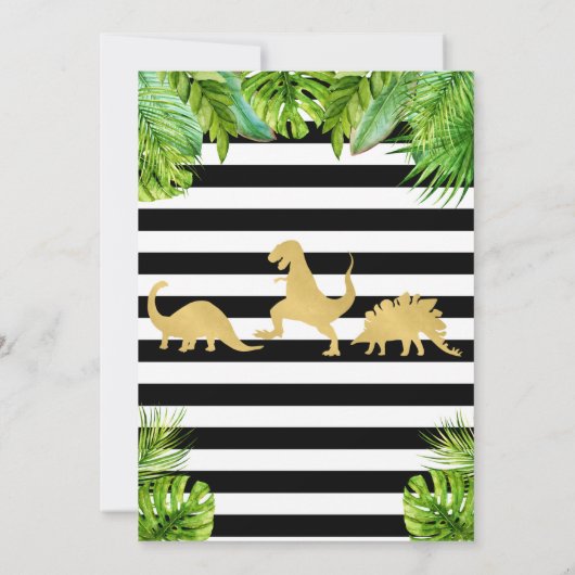 Invitation d'anniversaire de Dinosaur (Dos)