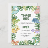 Invitation d'anniversaire de Dinosaur (Devant)
