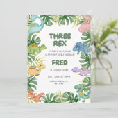 Invitation d'anniversaire de Dinosaur (Debout devant)